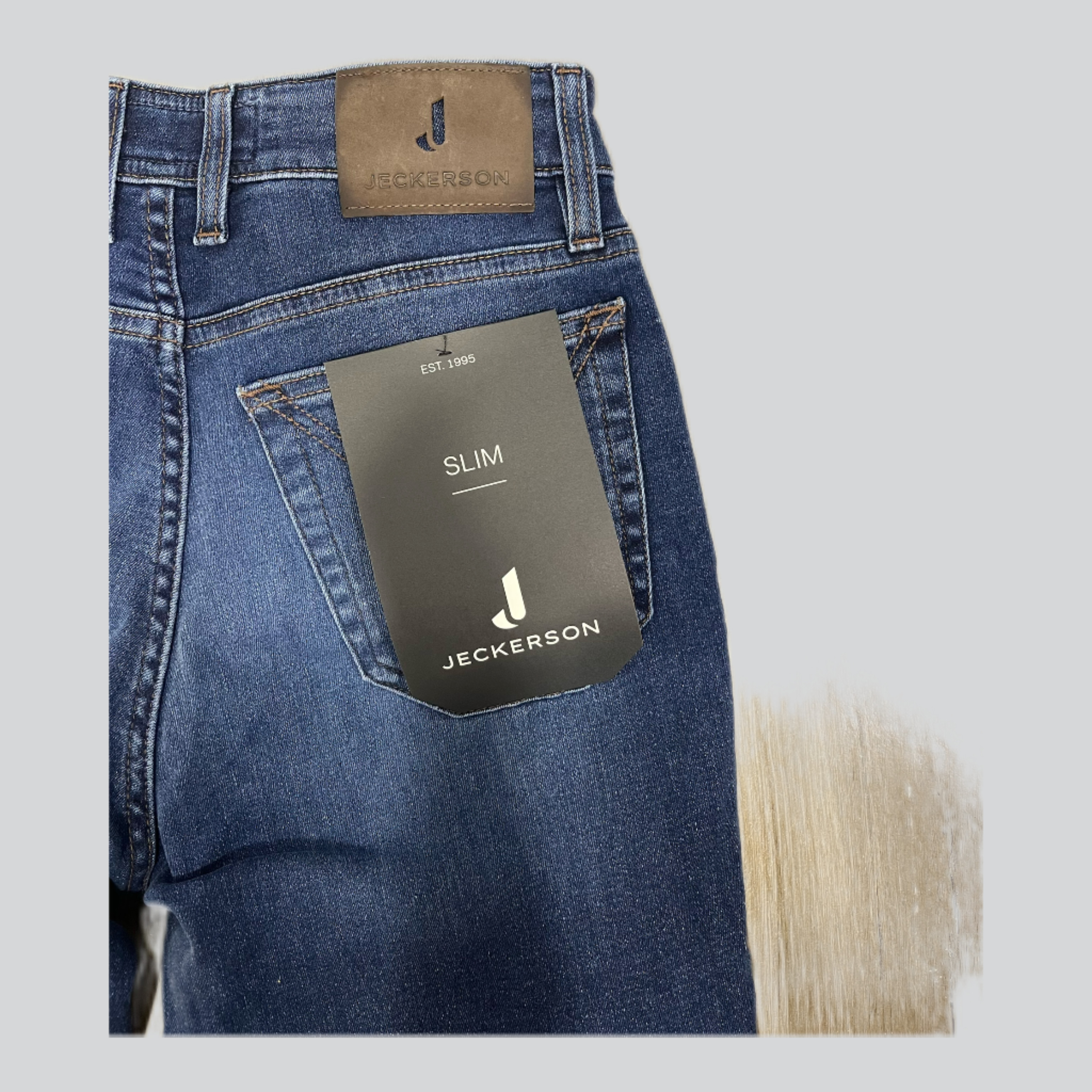 Jeans JECKERSON toppa alcantara azzurra