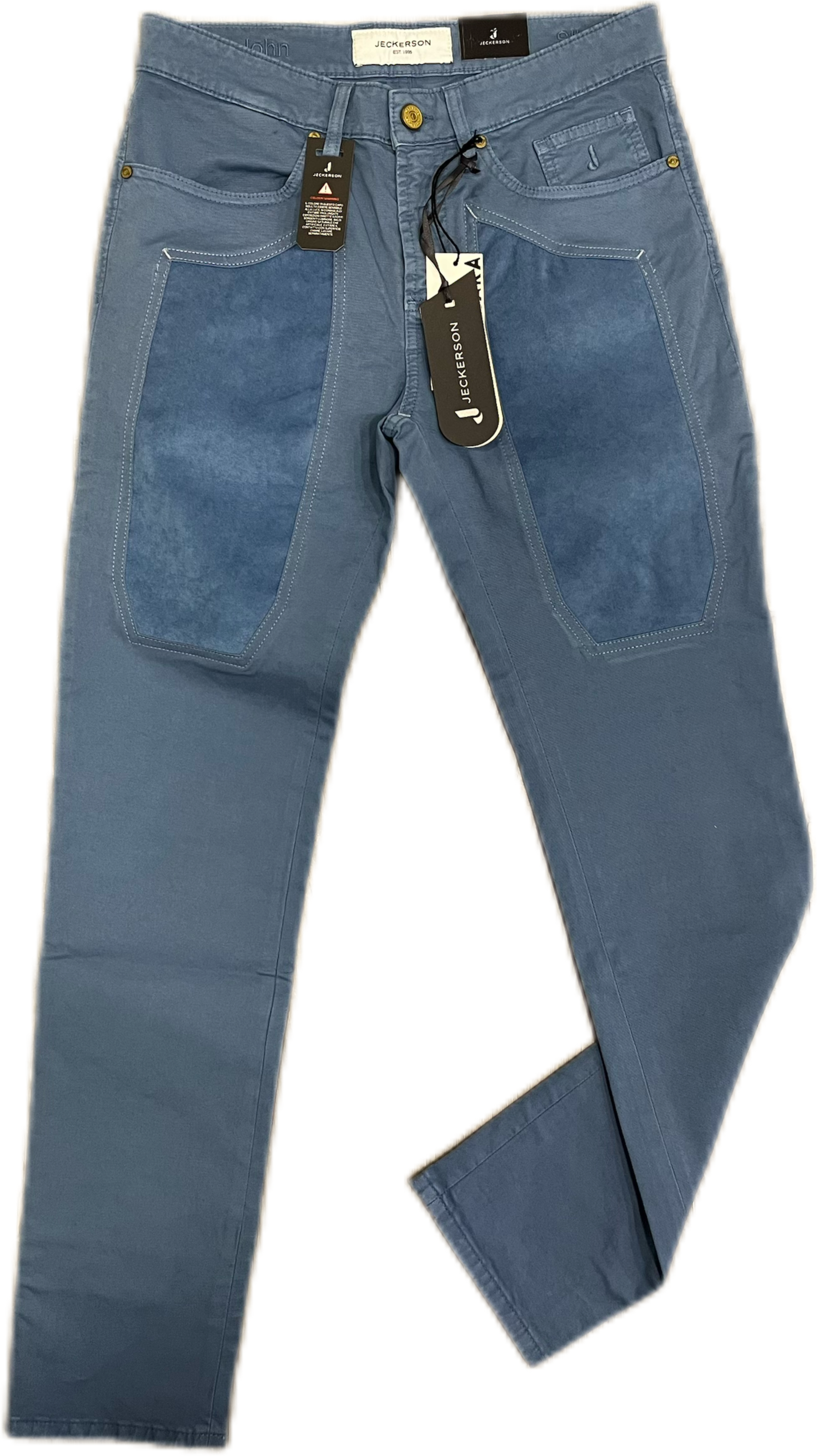 Pantalone JECKERSON toppa alcantara azzurra