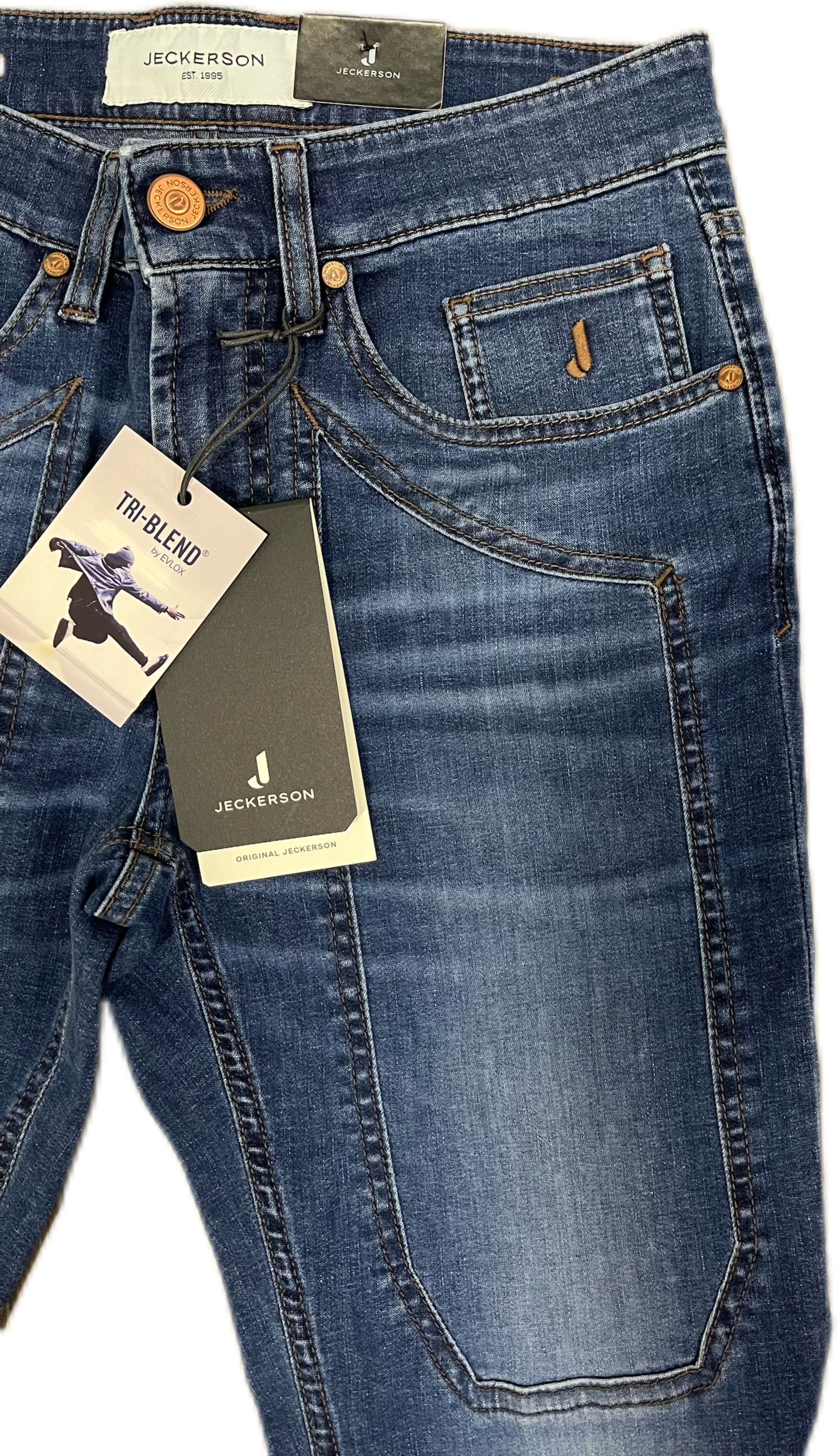 Jeans JECKERSON toppa denim con baffature