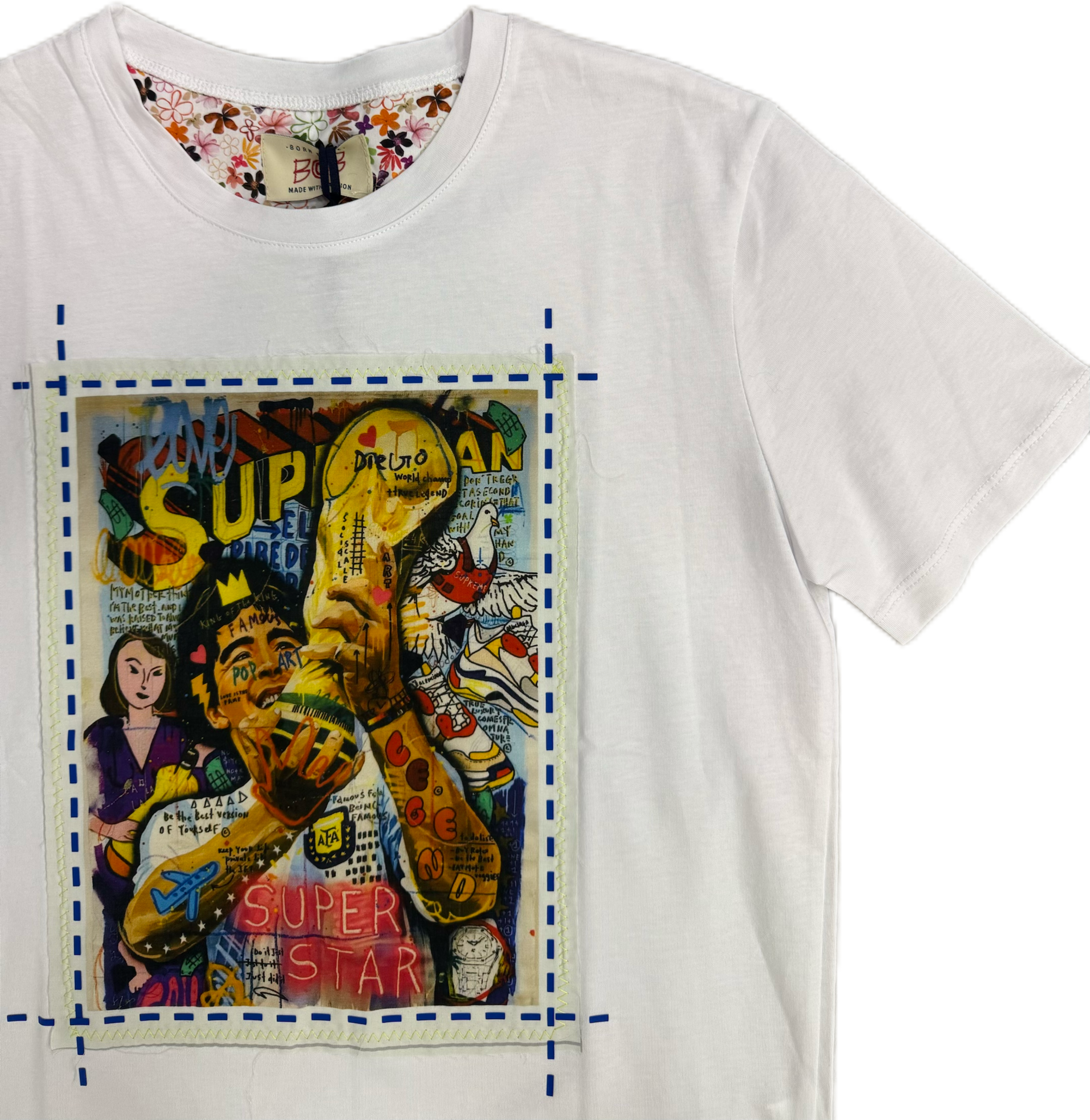T-shirt BOB ricamata Maradona