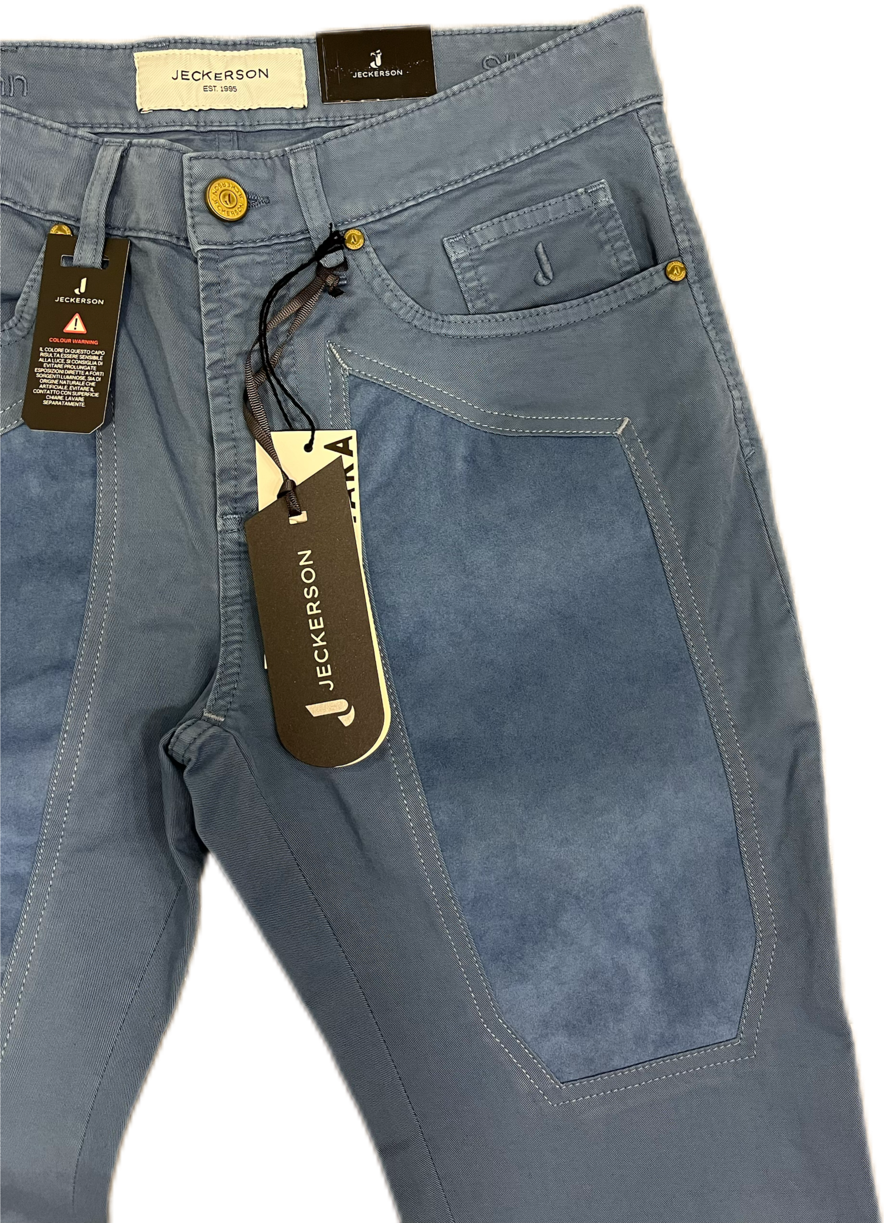 Pantalone JECKERSON toppa alcantara azzurra