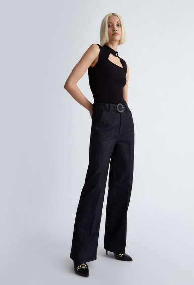 Jeans LIU JO flare con cintura gioiello