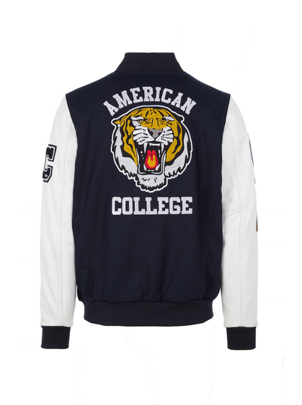 Giubbotto varsity AMERICAN COLLEGE blu-bianco