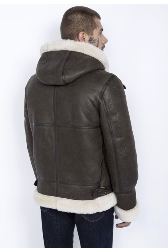 Montone SCHOTT con cappuccio e pelliccia LC1259H