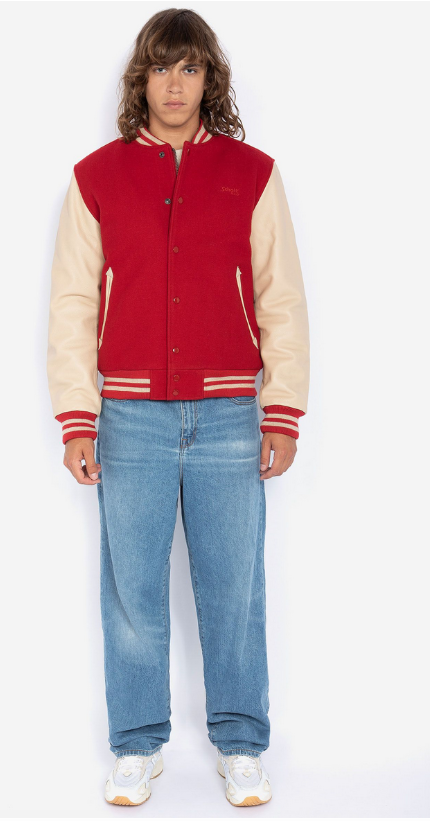 Giubbotto varsity SCHOTT rosso-panna