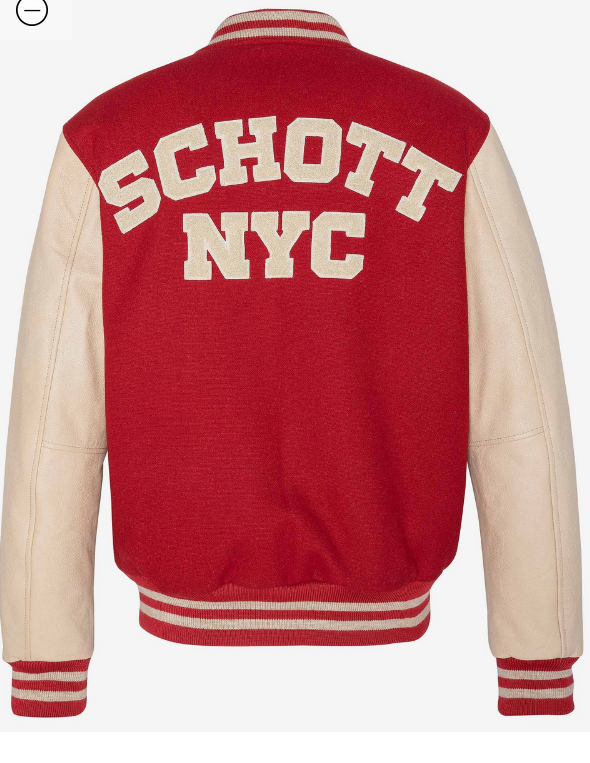 Giubbotto varsity SCHOTT rosso-panna