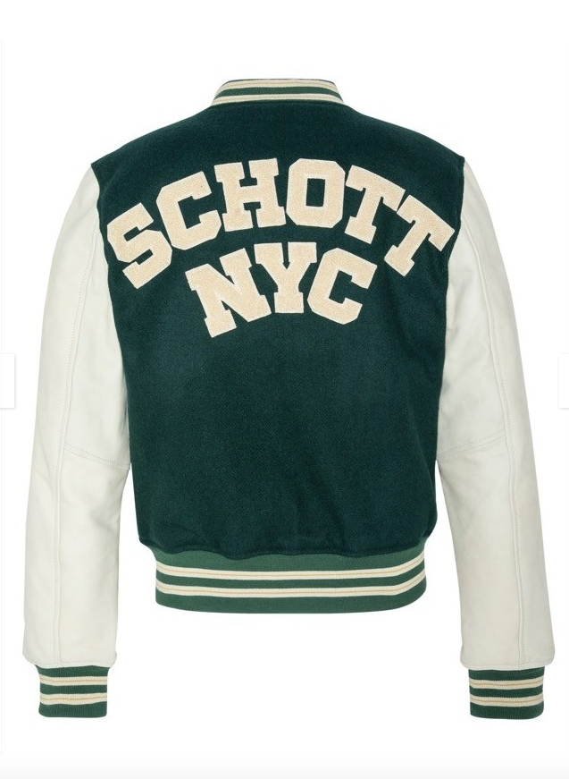 Giubbotto varsity SCHOTT verde-panna