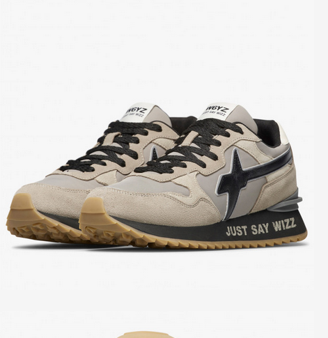Sneaker W6YZ YAK in suede e tessuto tecnico - Tortora-Beige