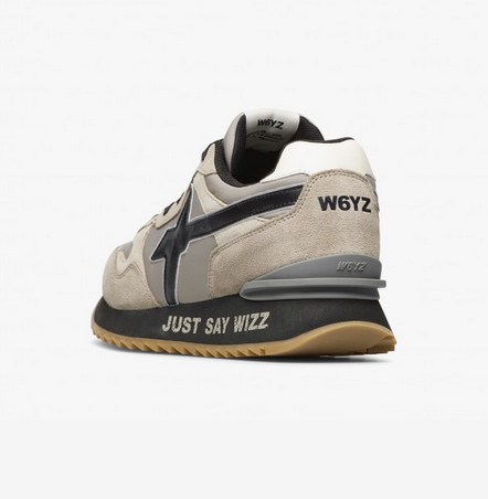 Sneaker W6YZ YAK in suede e tessuto tecnico - Tortora-Beige