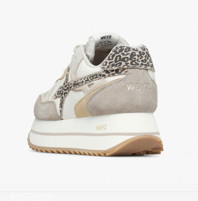Sneaker W6YZ DEVA in tessuto tecnico e suede - Tortora-Beige