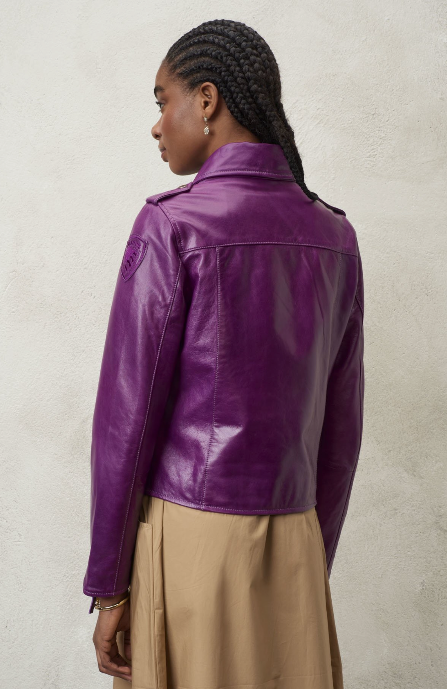 Chiodo lucido in pelle BLAUER USA Naomi