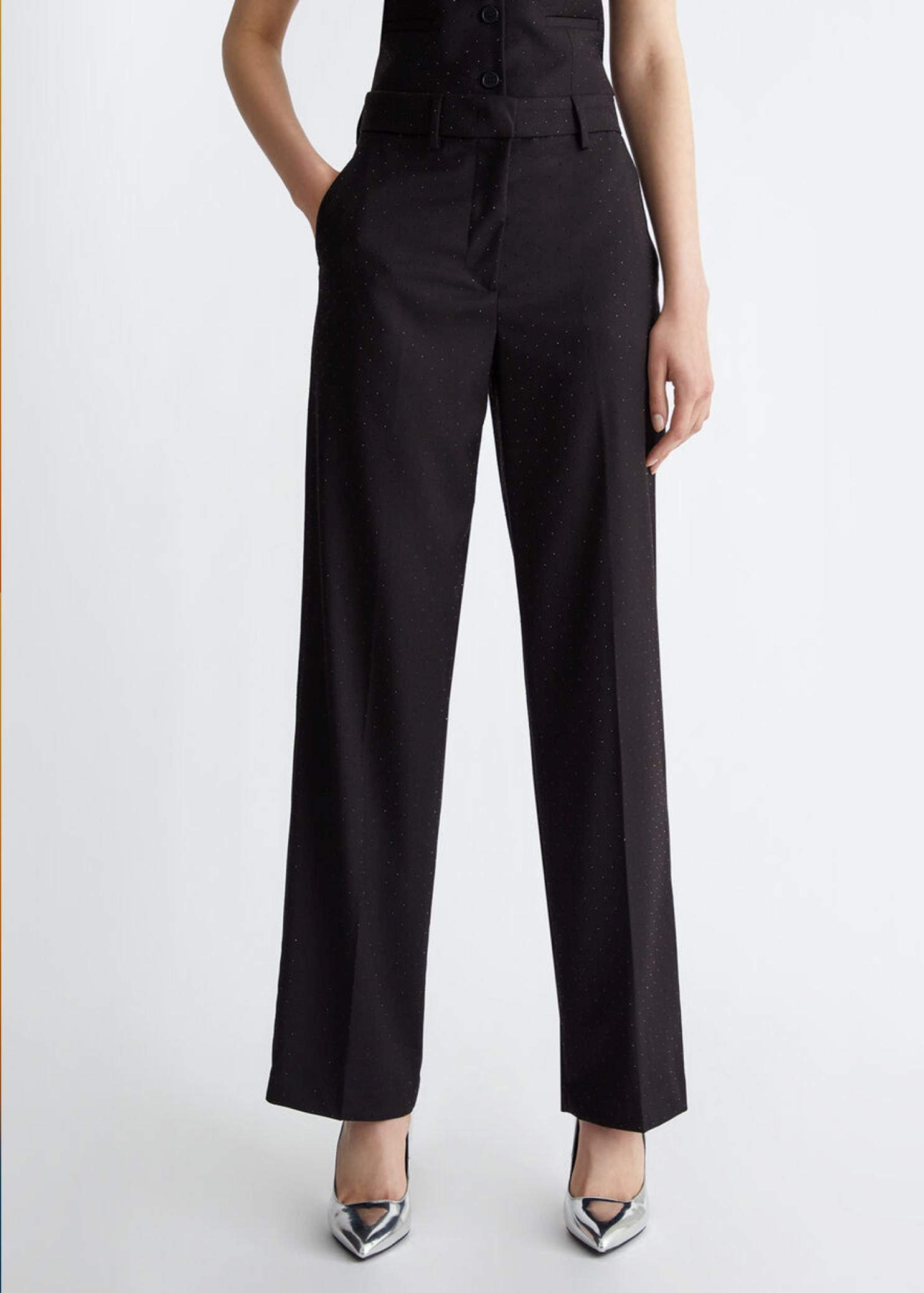 Pantaloni LIU-JO chino in twill con borchiette