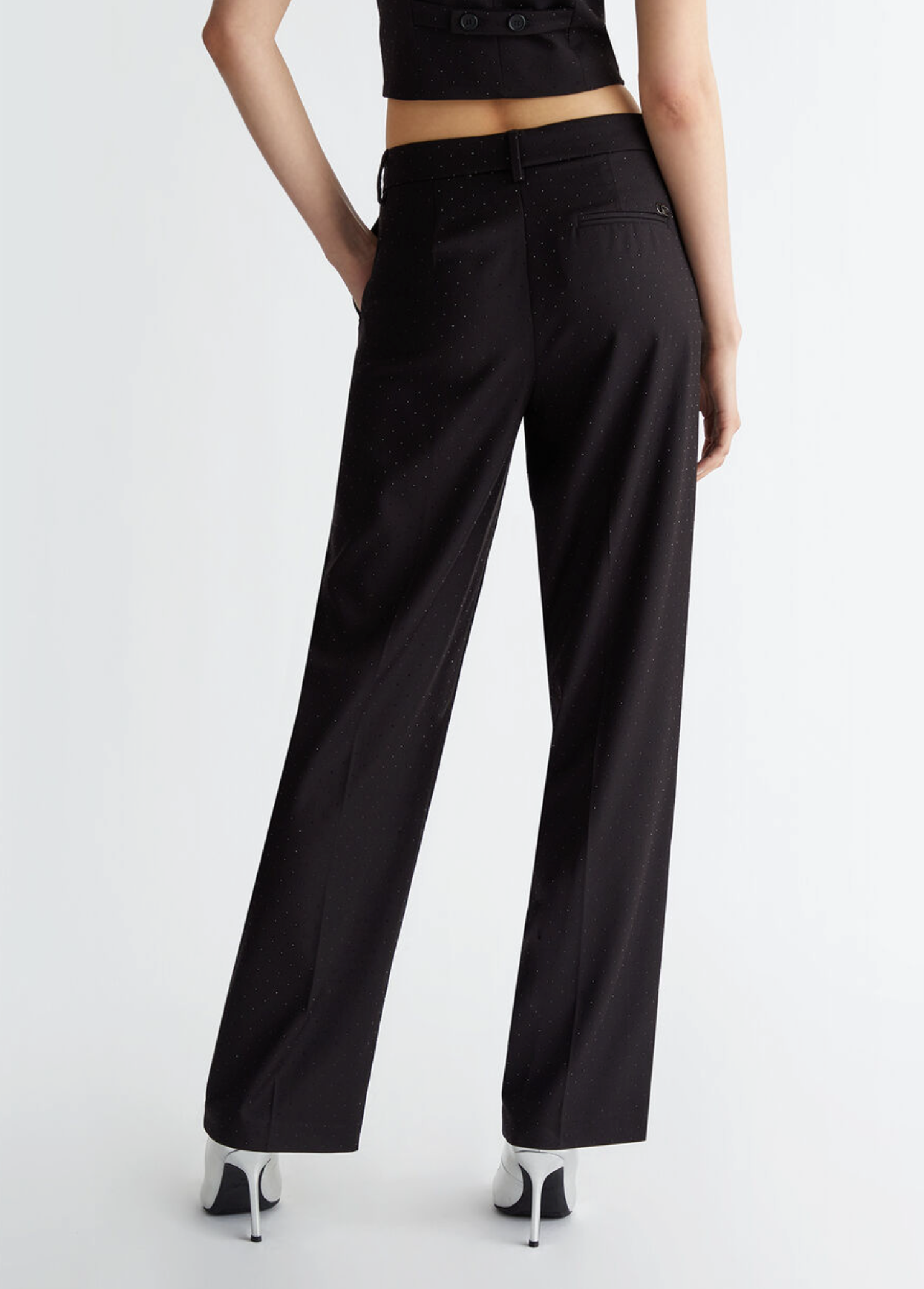 Pantaloni LIU-JO chino in twill con borchiette