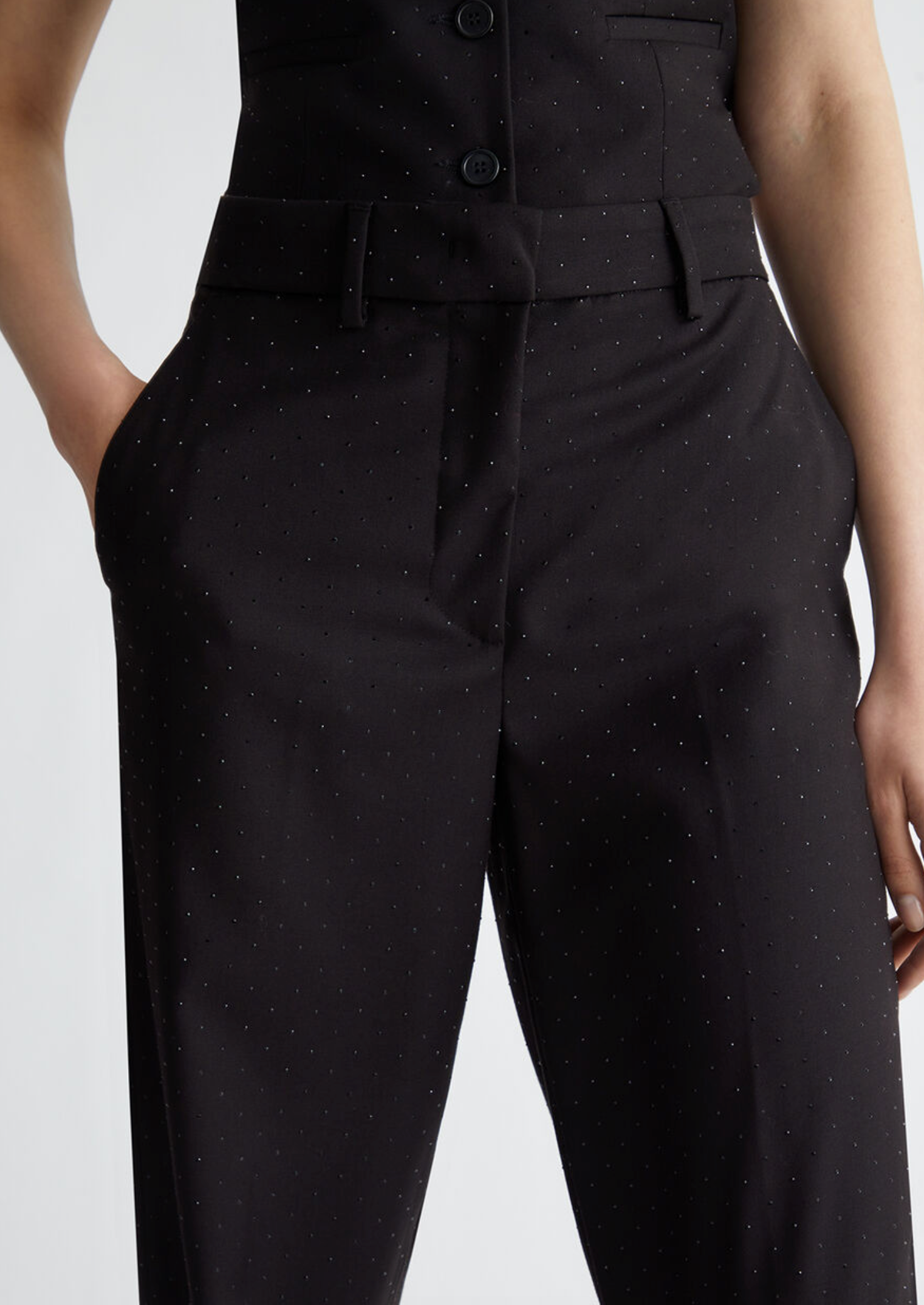Pantaloni LIU-JO chino in twill con borchiette