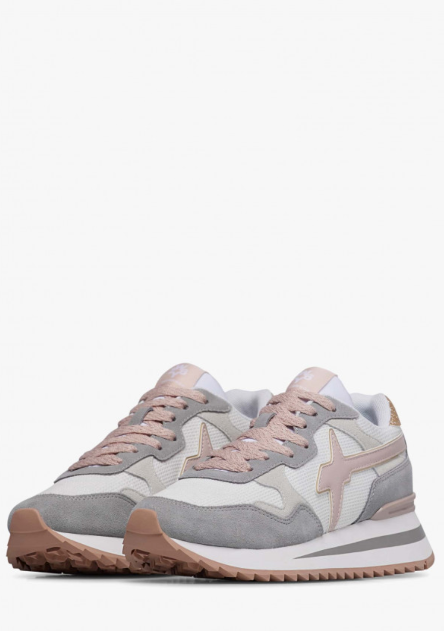 Sneaker W6YZ YAK in tessuto tecnico e suede Grigio chiaro