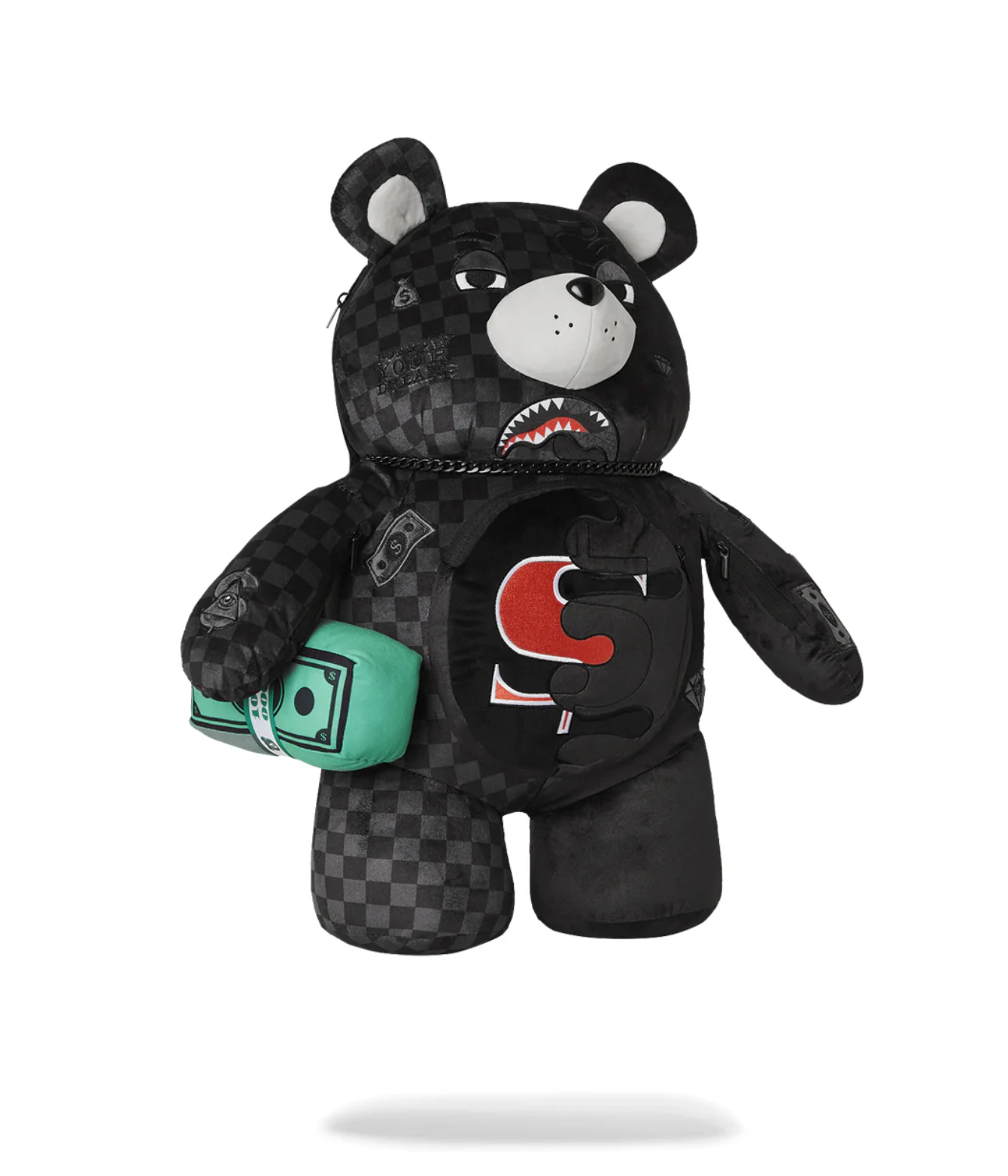 Zaino SPRAYGROUND UNFINISHED SHARK TEDDY BEAR