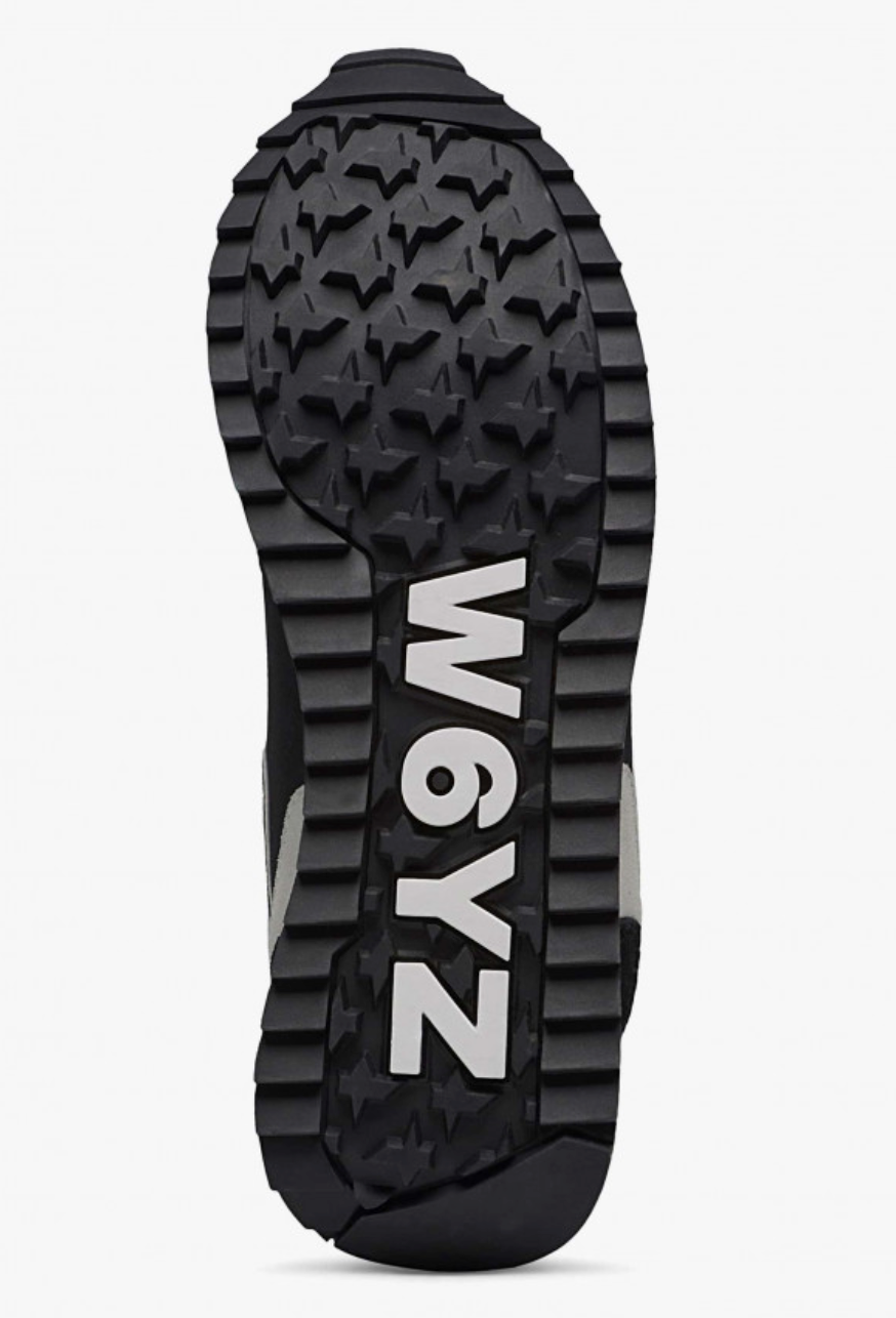 Sneaker W6YZ DEVA in pelle e tessuto tecnico Bianco-Nero