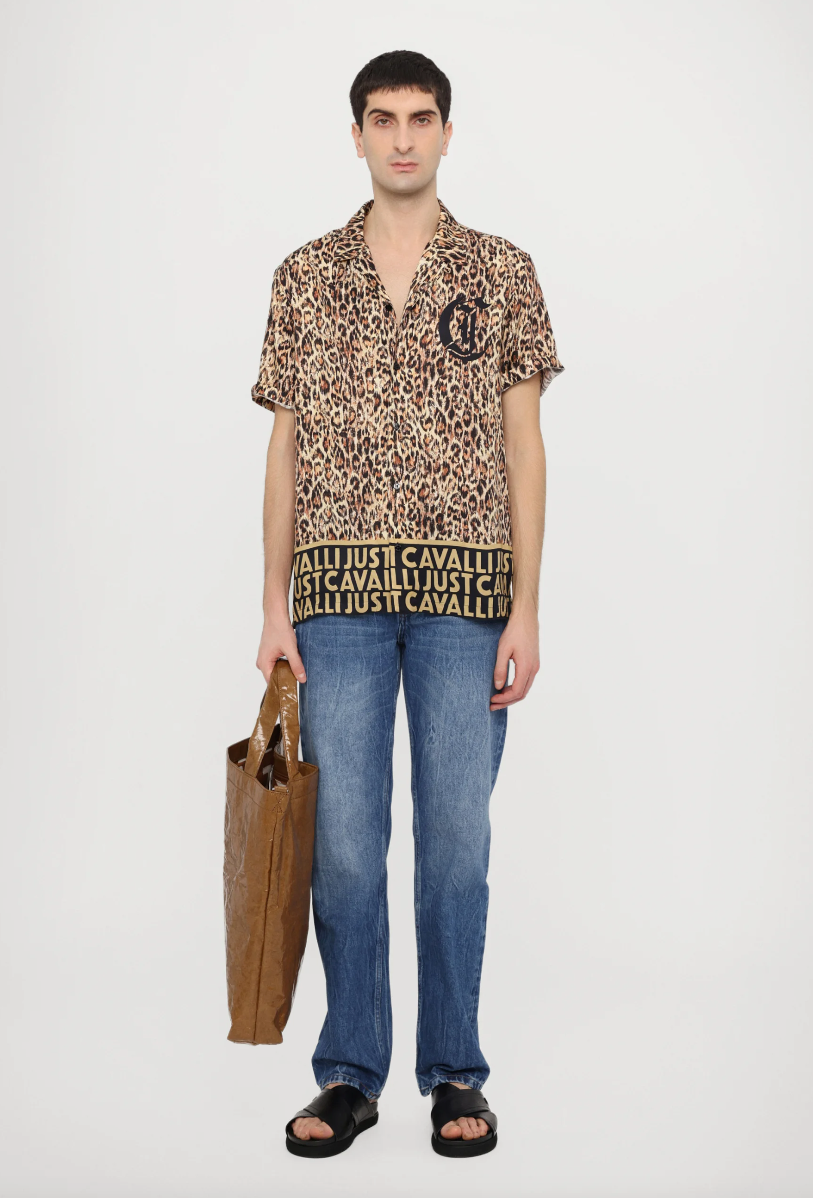 Camicia bowling JUST CAVALLI leopardata