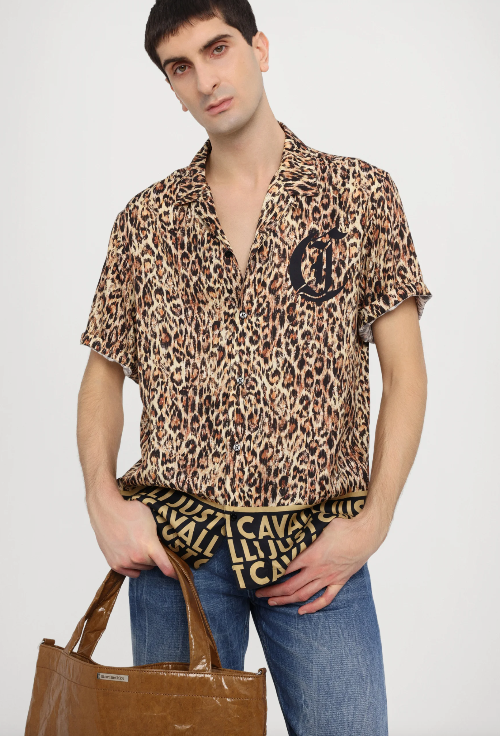 Camicia bowling JUST CAVALLI leopardata