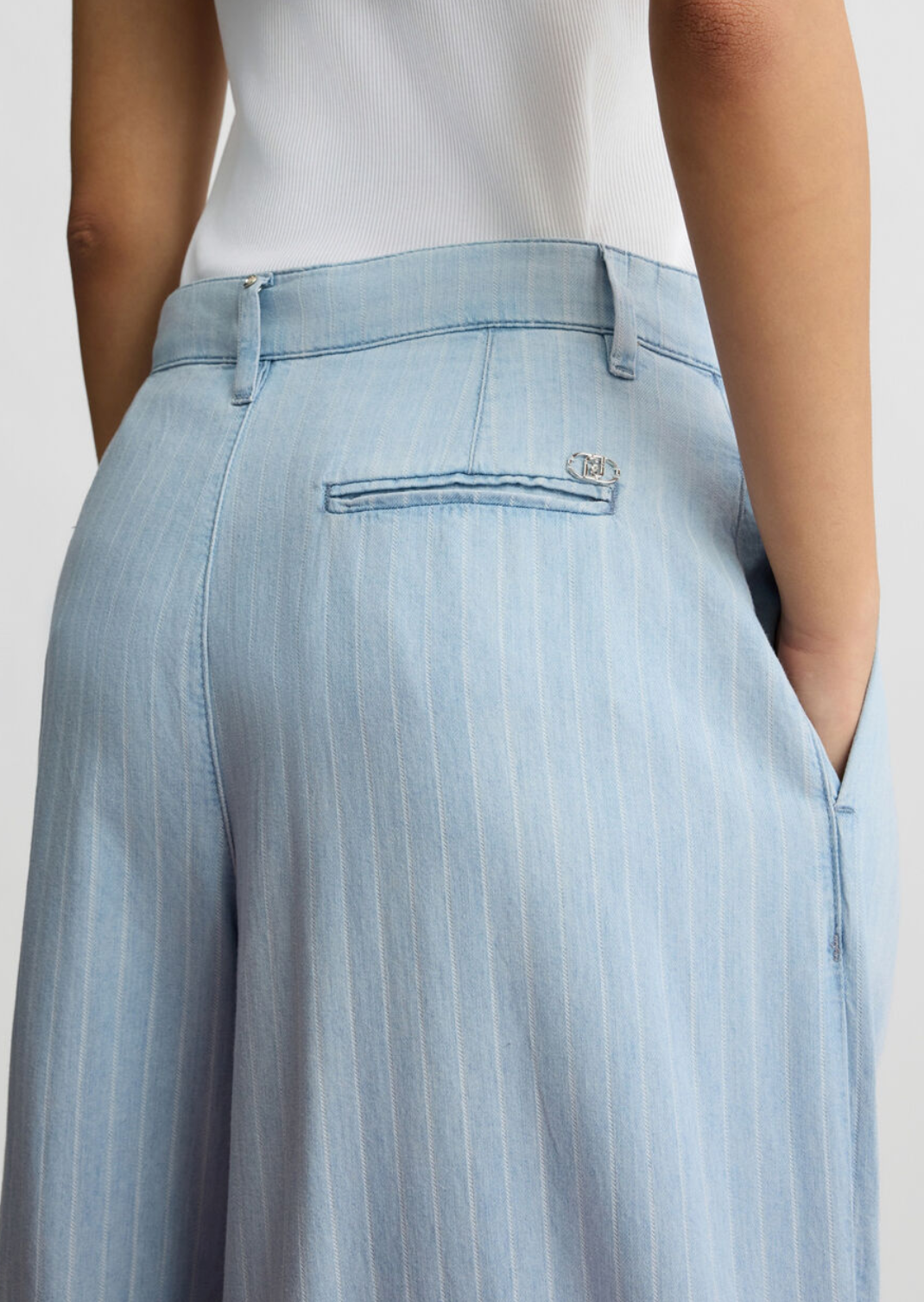 Pantaloni LIU-JO in denim gessato