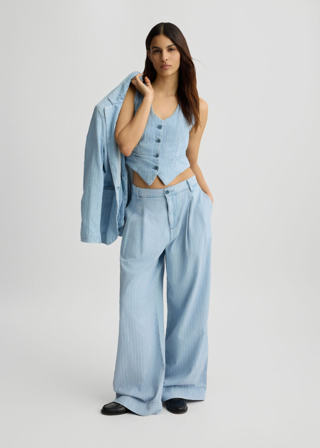 Pantaloni LIU-JO in denim gessato