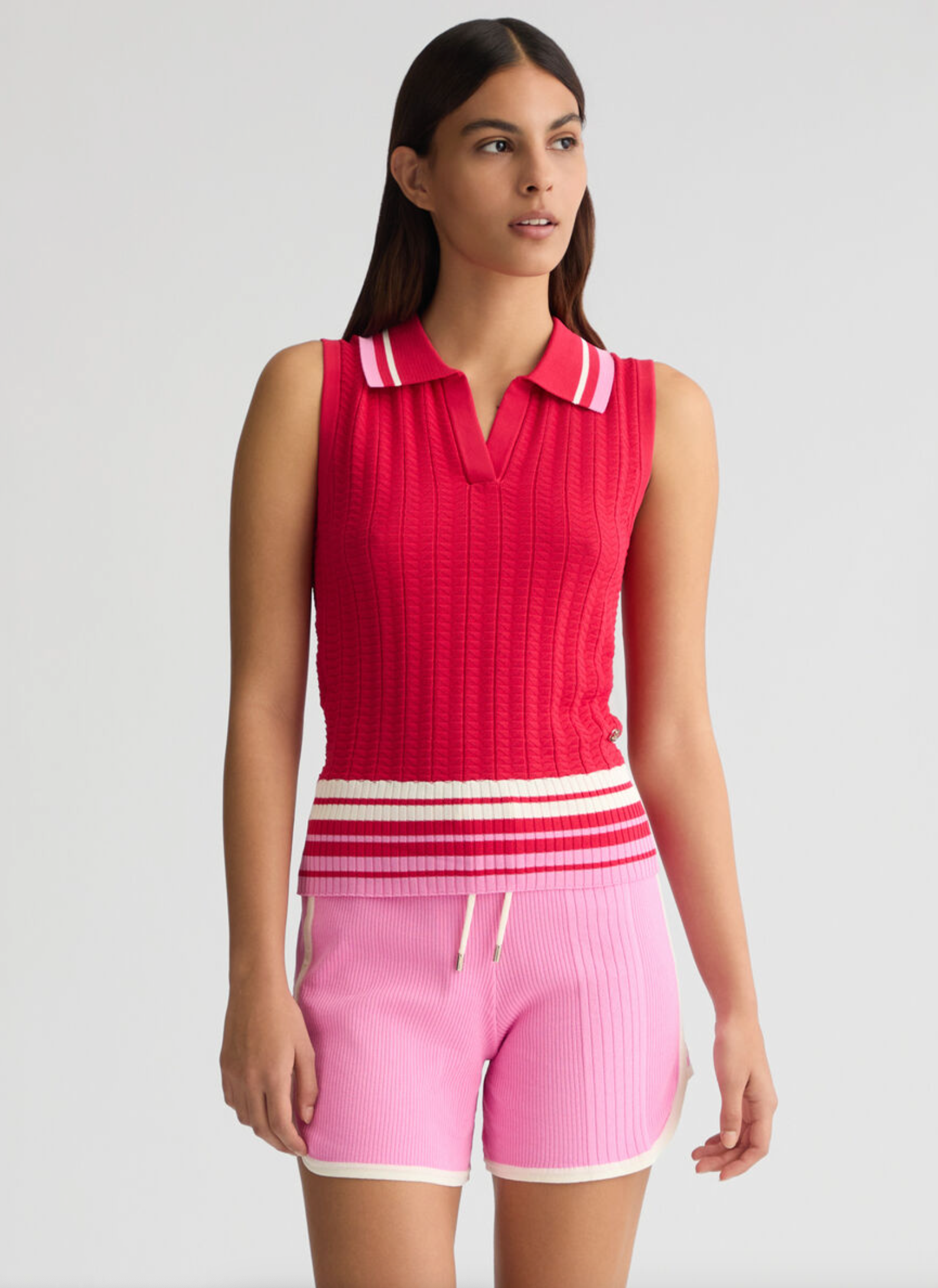 Top LIUJO rosso in maglia