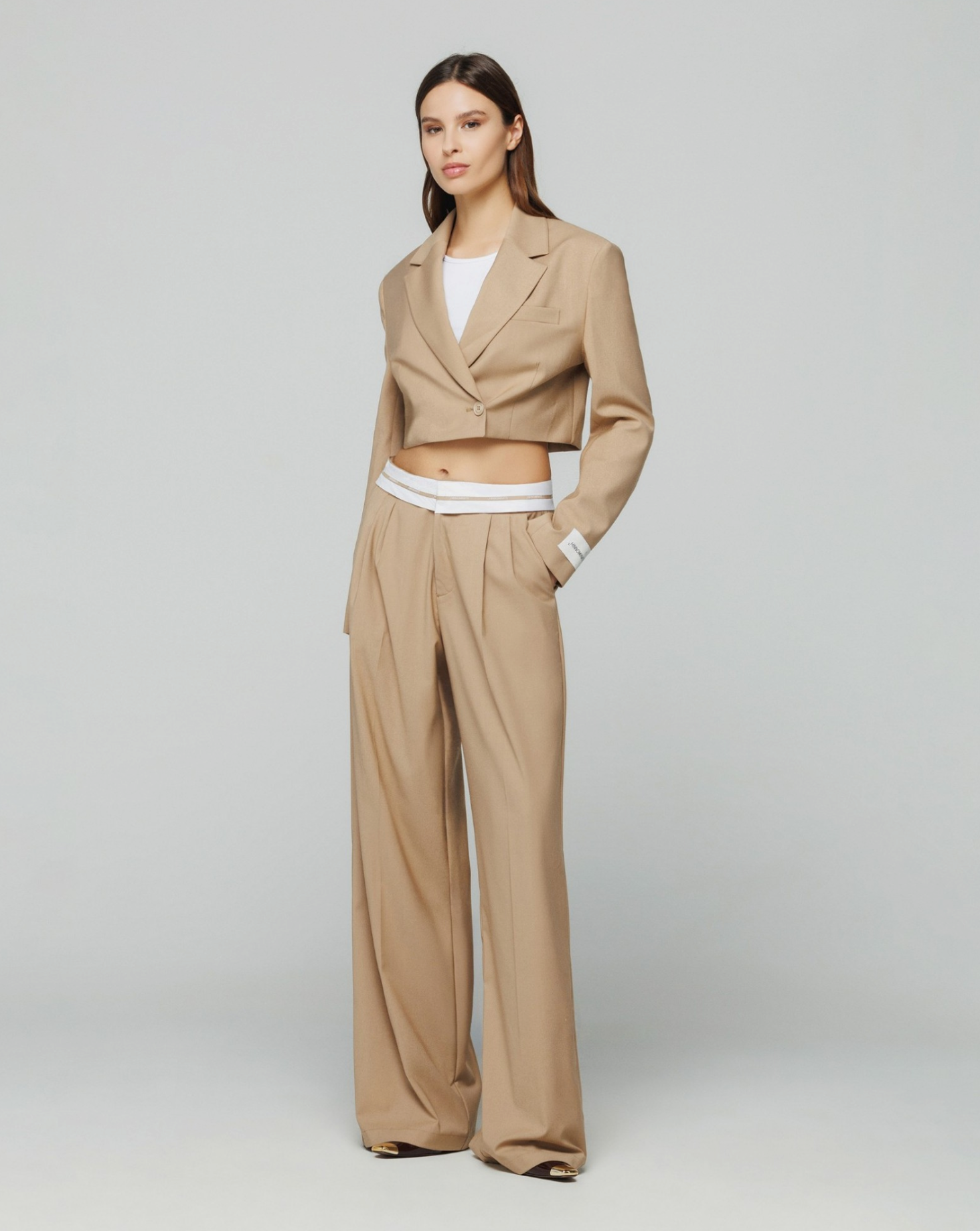 Pantalone dritto HINNOMINATE con cinto logato
