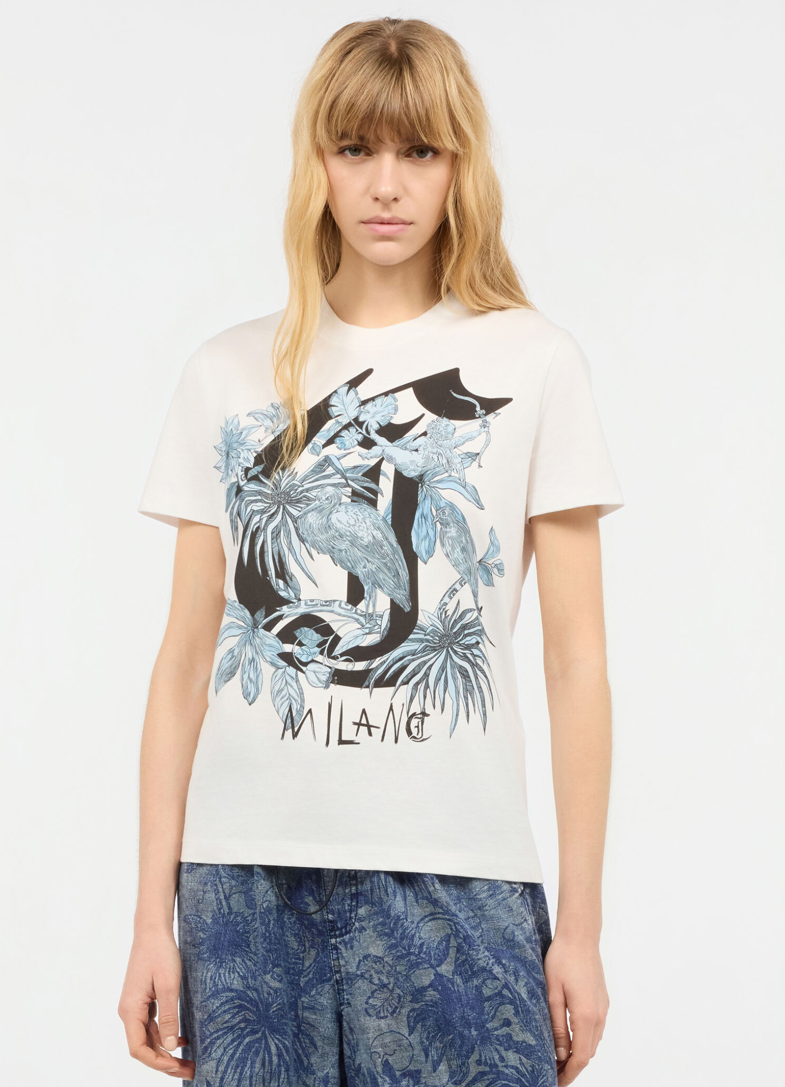 T-shirt JUST CAVALLI Stampa E Monogram
