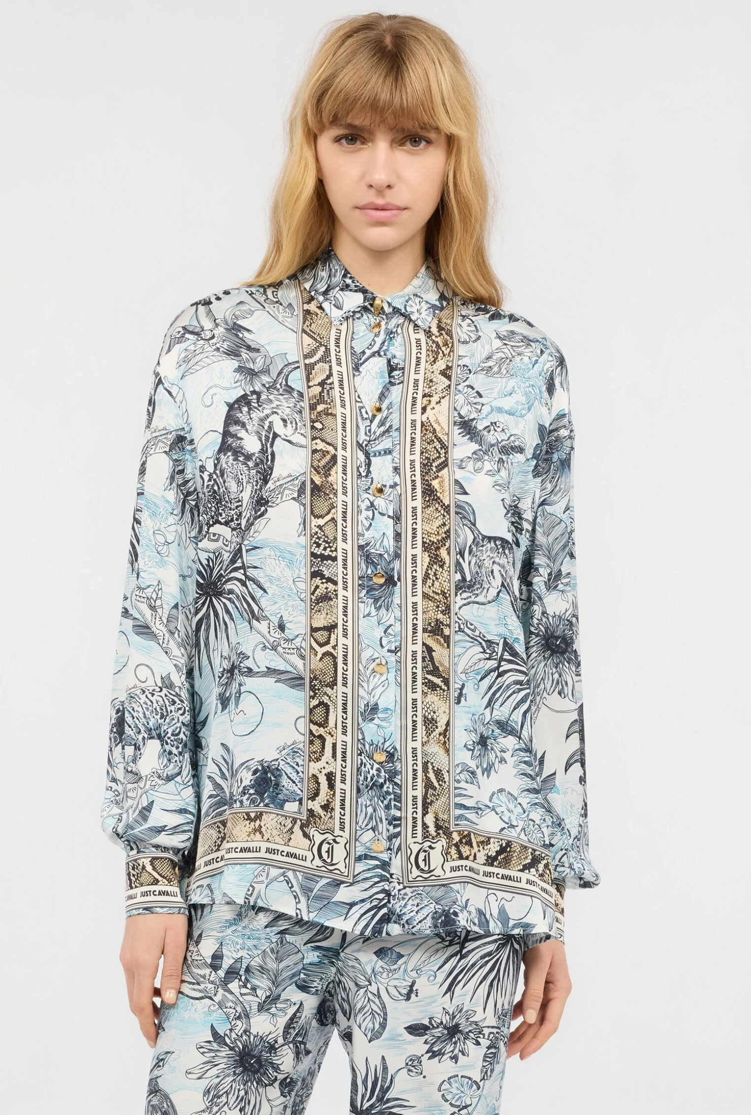 Camicia JUST CAVALLI Stampa Jungle E Python