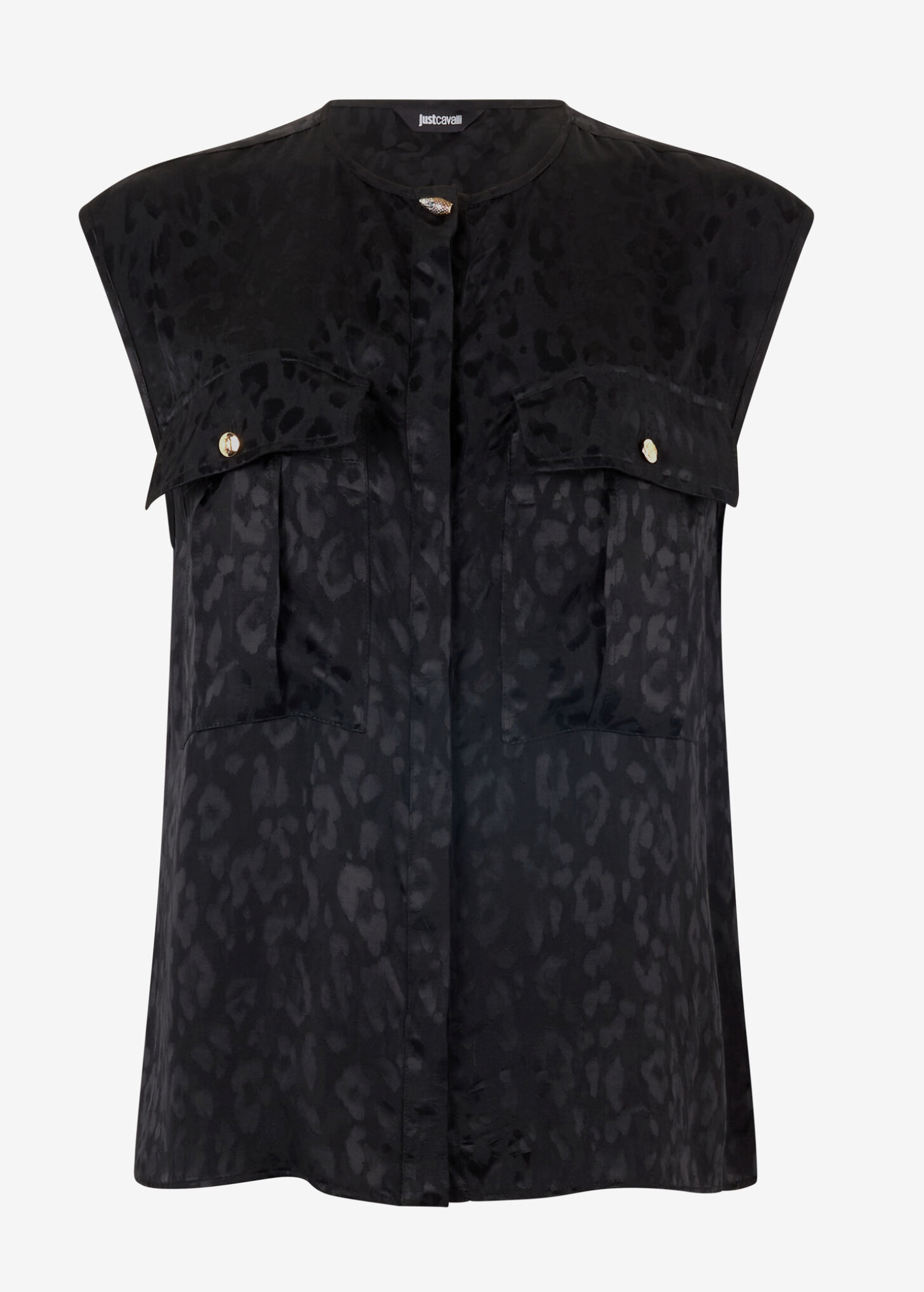 Top JUST CAVALLI smanicato Jaguar Skin