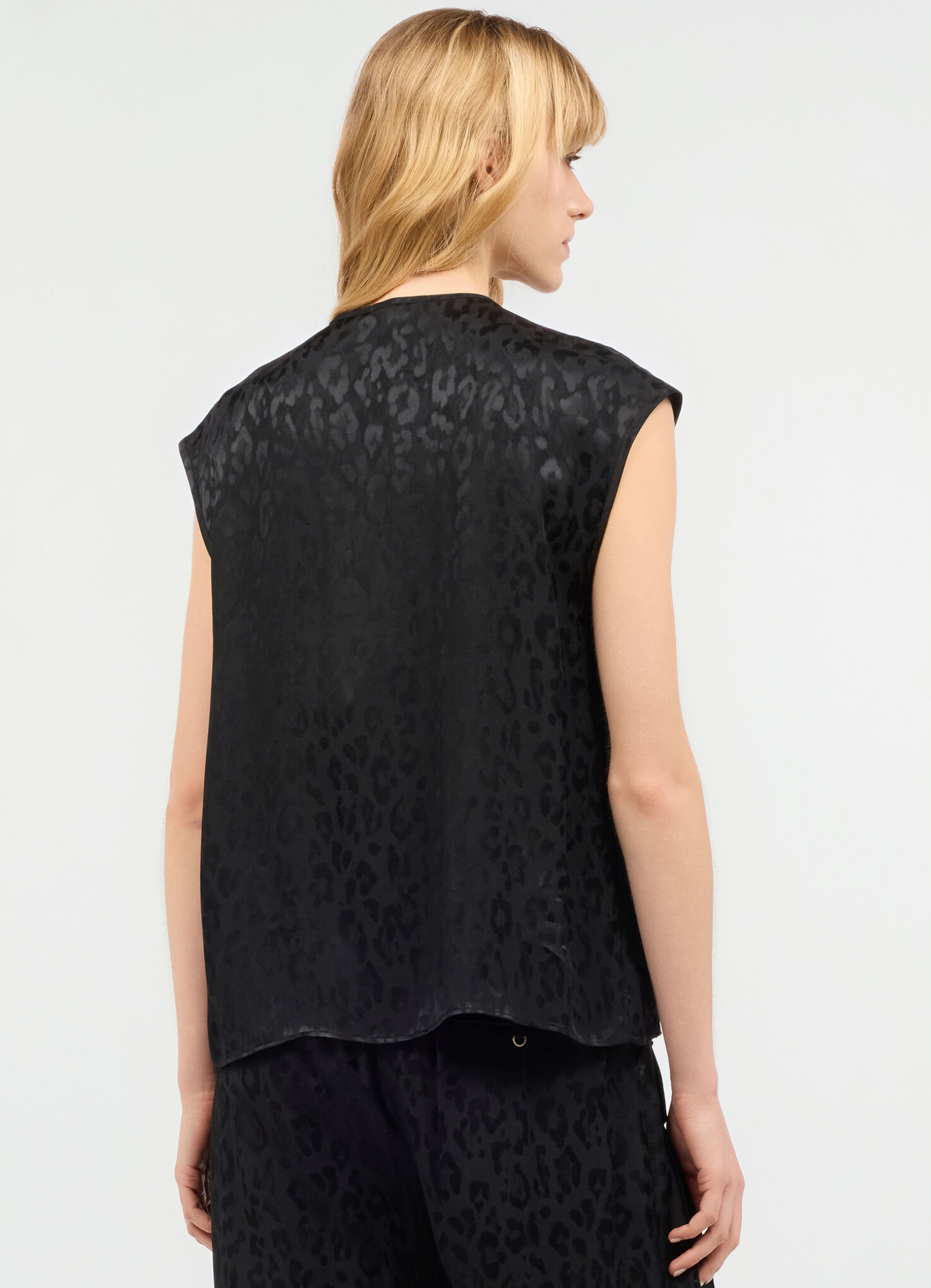 Top JUST CAVALLI smanicato Jaguar Skin