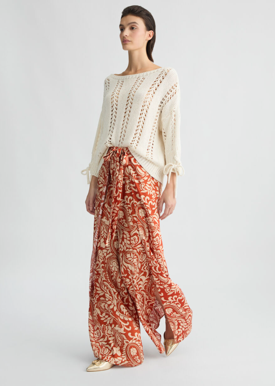 Pantaloni LIUJO in twill stampato