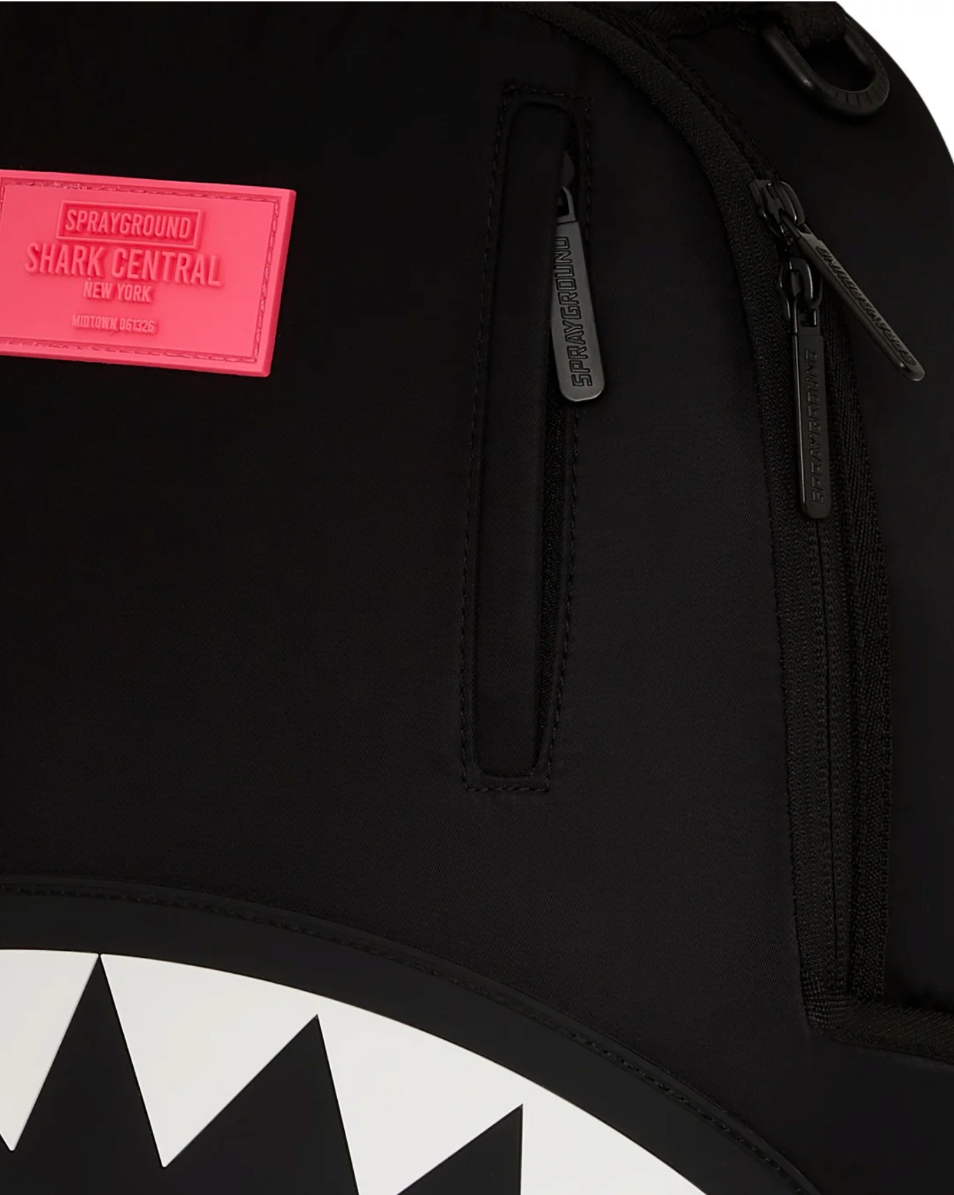 Zaino SPRAYGROUND SHARK CENTRAL NYLON BLACK PINK