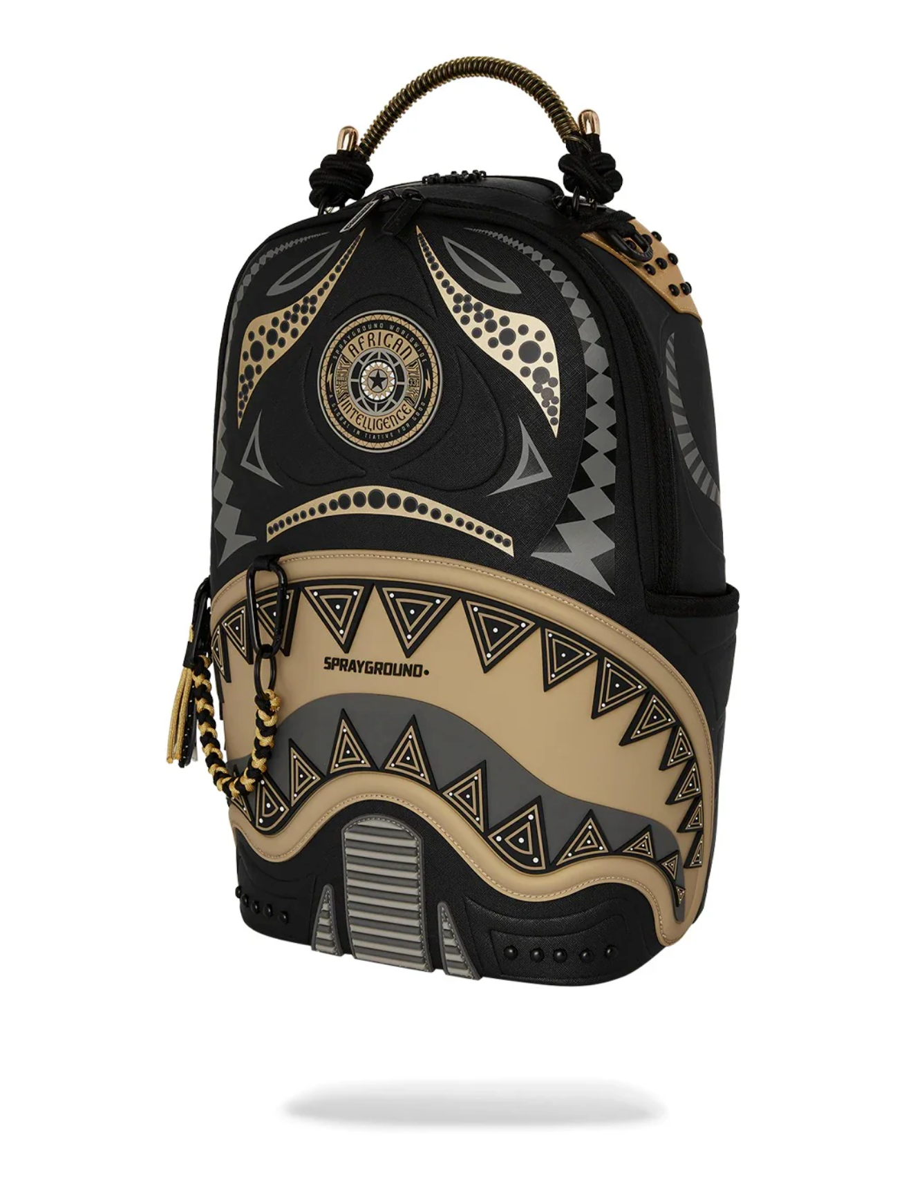 Zaino SPRAYGROUND AI WONDERLAND GOLD AND BLACK BACKPACK