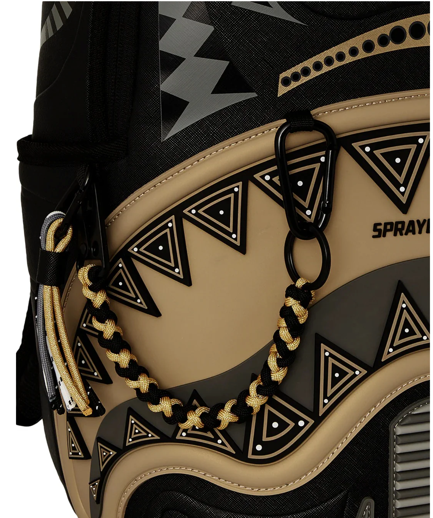 Zaino SPRAYGROUND AI WONDERLAND GOLD AND BLACK BACKPACK