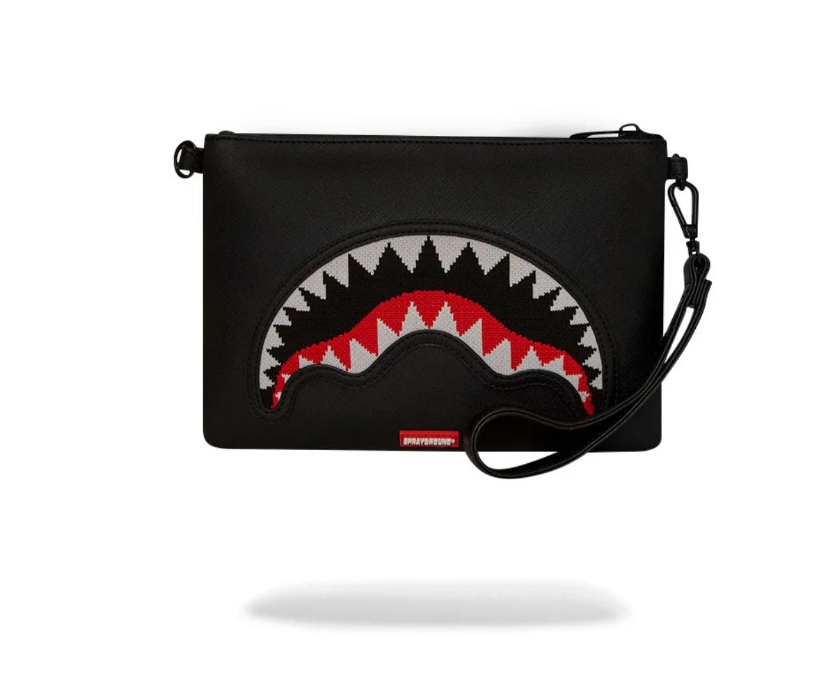POCHETTE SPRAYGROUND FLY KNIT MOUTH CROSSOVER CLUTCH
