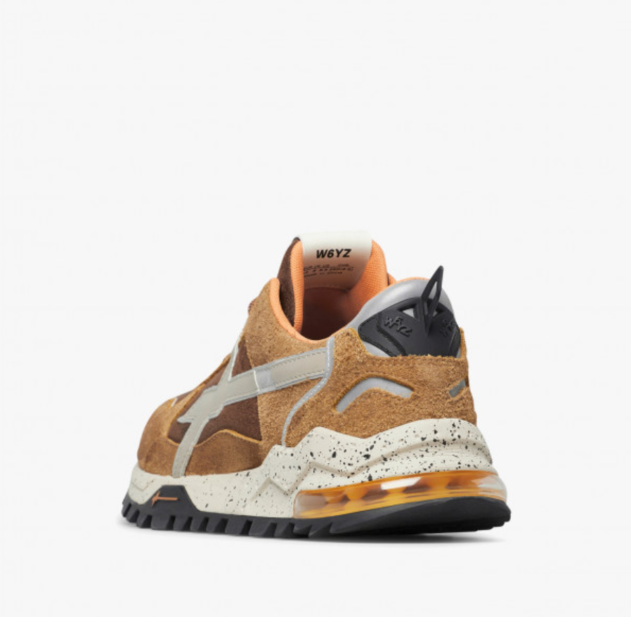 Sneaker W6YZ BREEZE in tessuto tecnico e suede - marrone