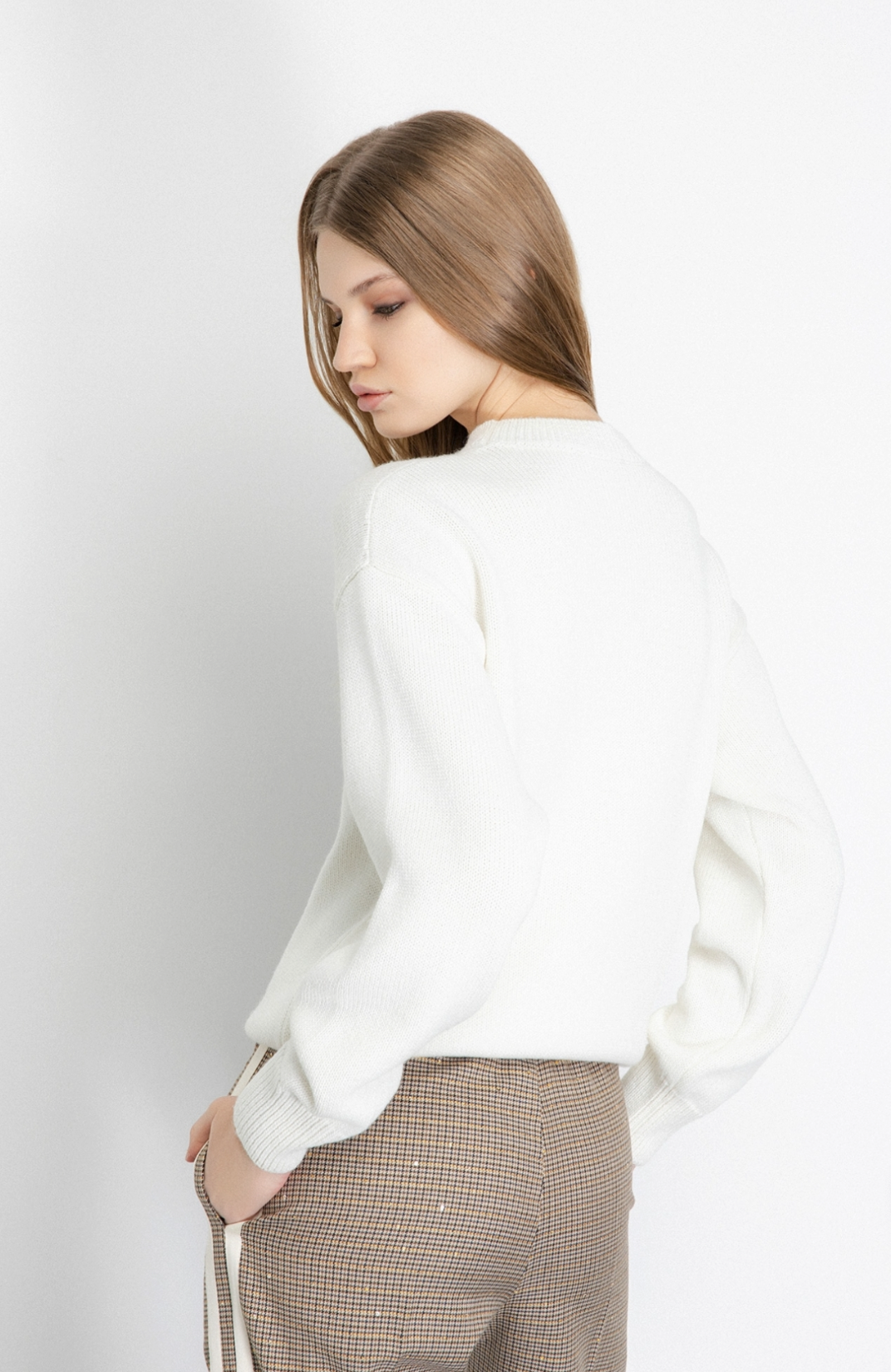 Pullover GAELLE PARIS Cropped In Maglieria Con Logo Lurex