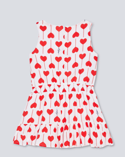 Vestito LIU JO ecosostenibile con cuori KIDS