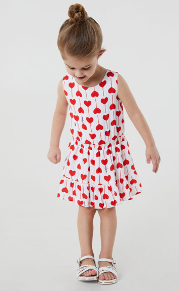 Vestito LIU JO ecosostenibile con cuori KIDS