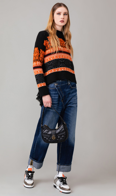 Maglione GAELLE PARIS con frangie GBDP14263