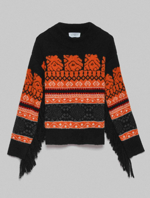Maglione GAELLE PARIS con frangie GBDP14263