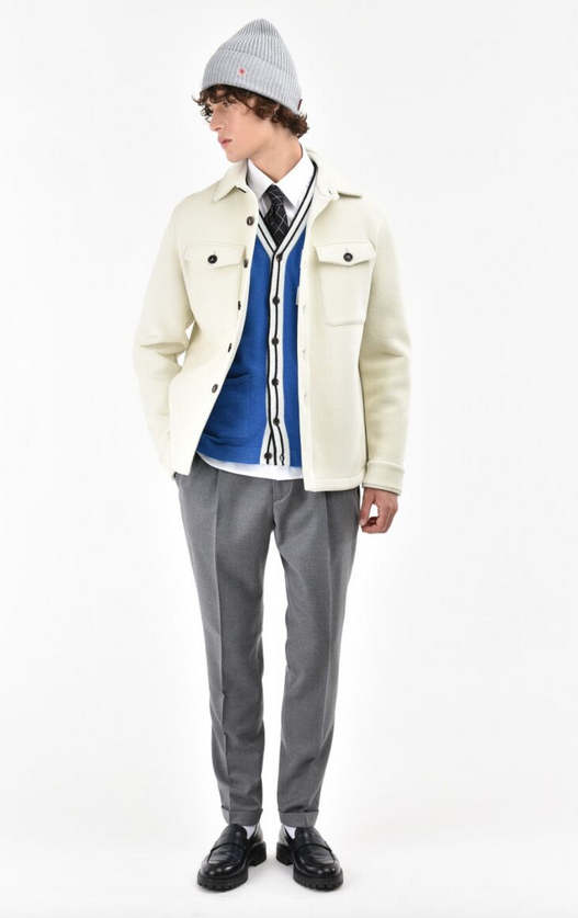 Overshirt MANUEL RITZ velluto in jersey misto lana