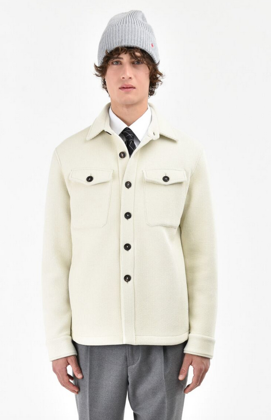 Overshirt MANUEL RITZ velluto in jersey misto lana