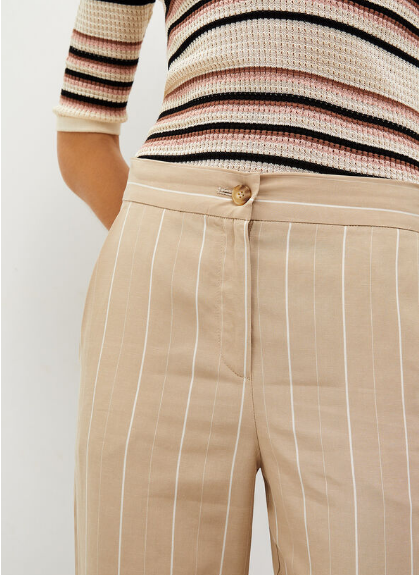 Pantaloni LIU-JO a righe in misto lino