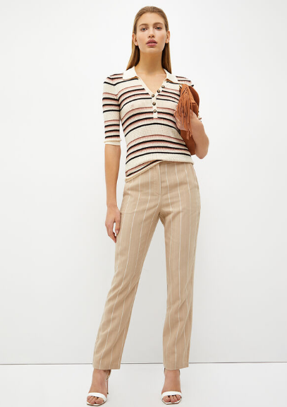 Pantaloni LIU-JO a righe in misto lino