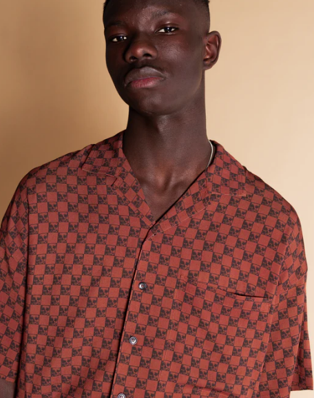 CAMICIA MANICA CORTA SPRAYGROUND HAWAIIAN SHIRT SKULL CHECKERED