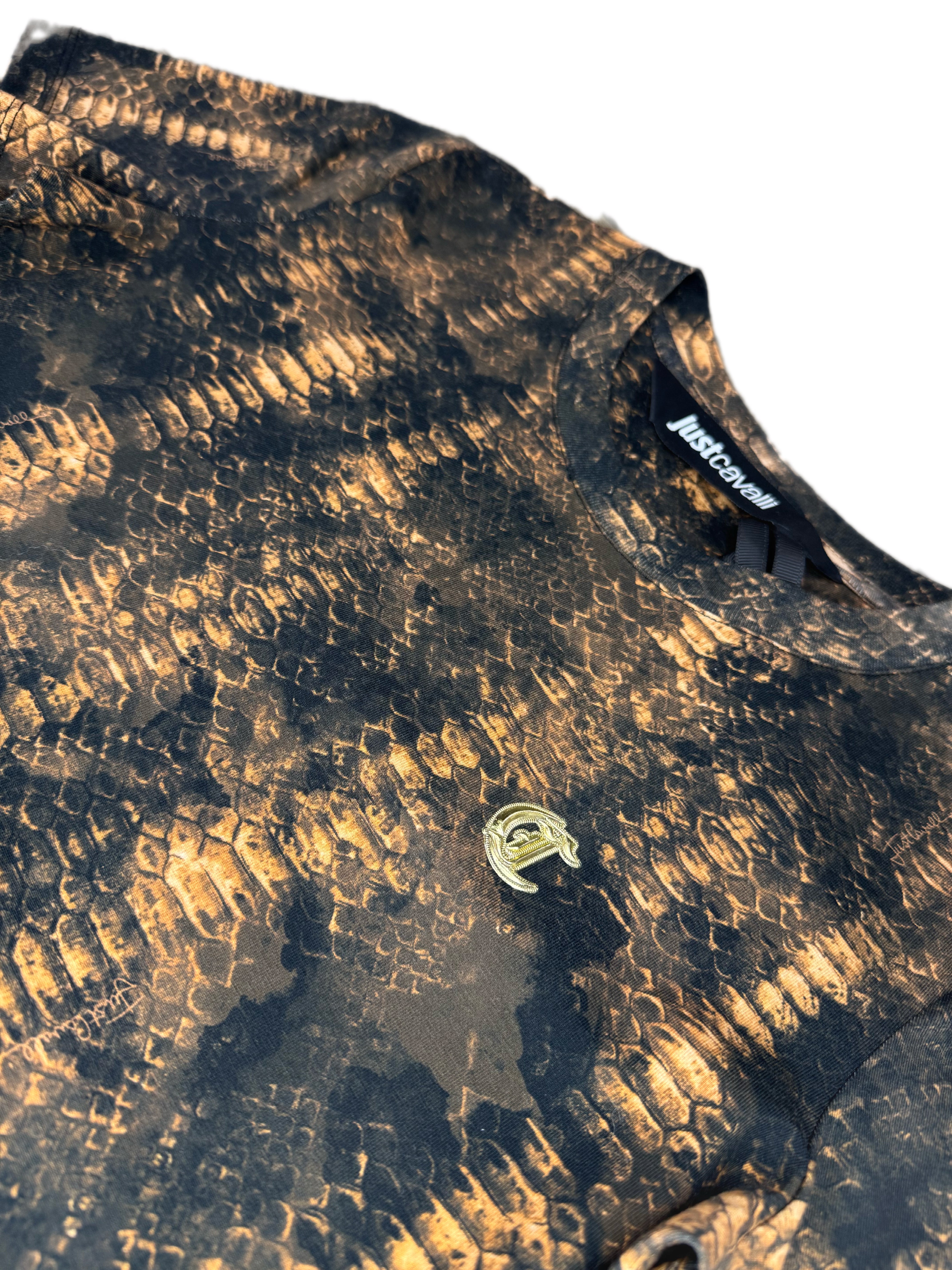 T-shirt JUST CAVALLI stampa allover pitonata