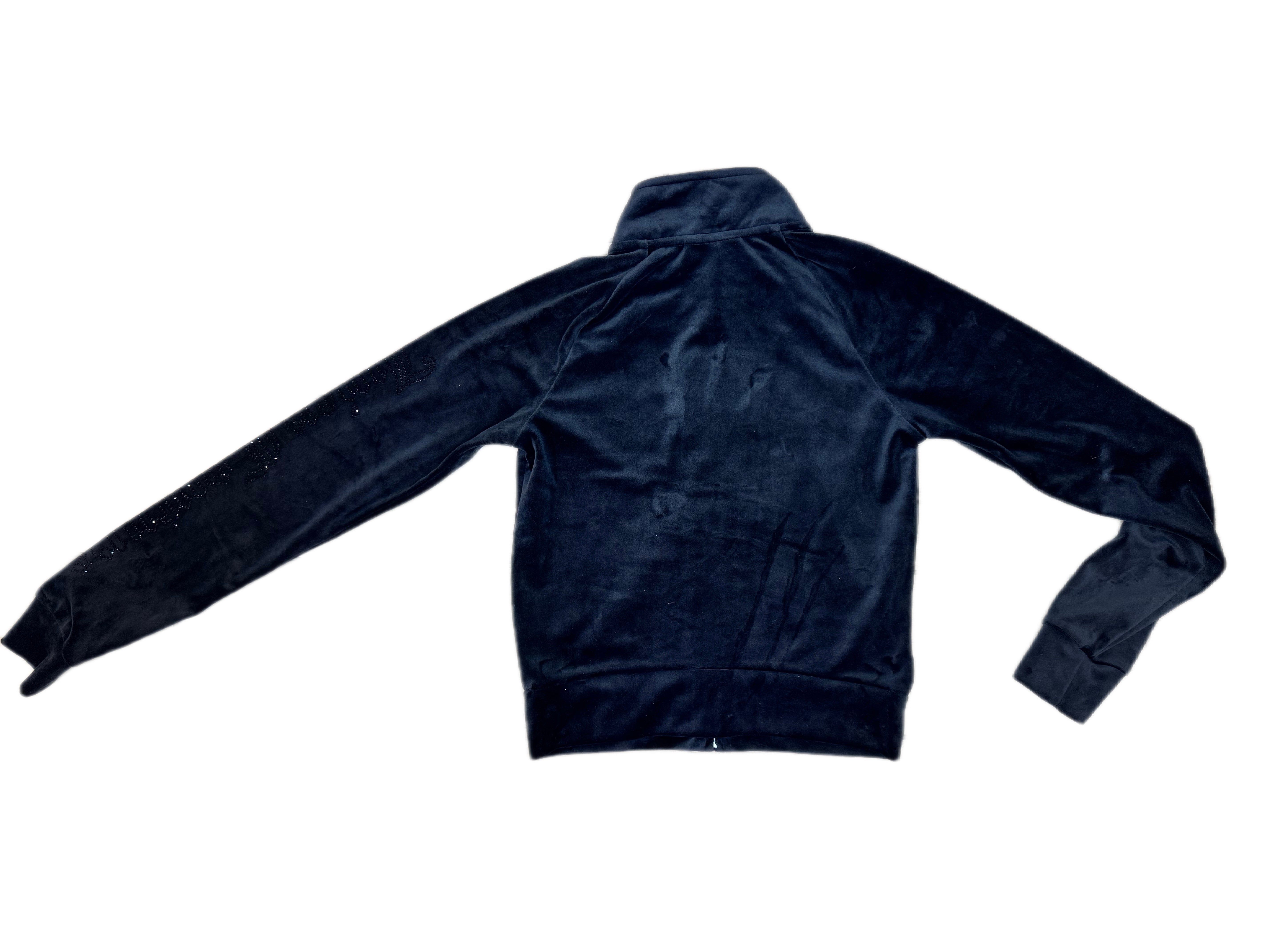 Felpa JUICY COUTURE in ciniglia brillantino nero