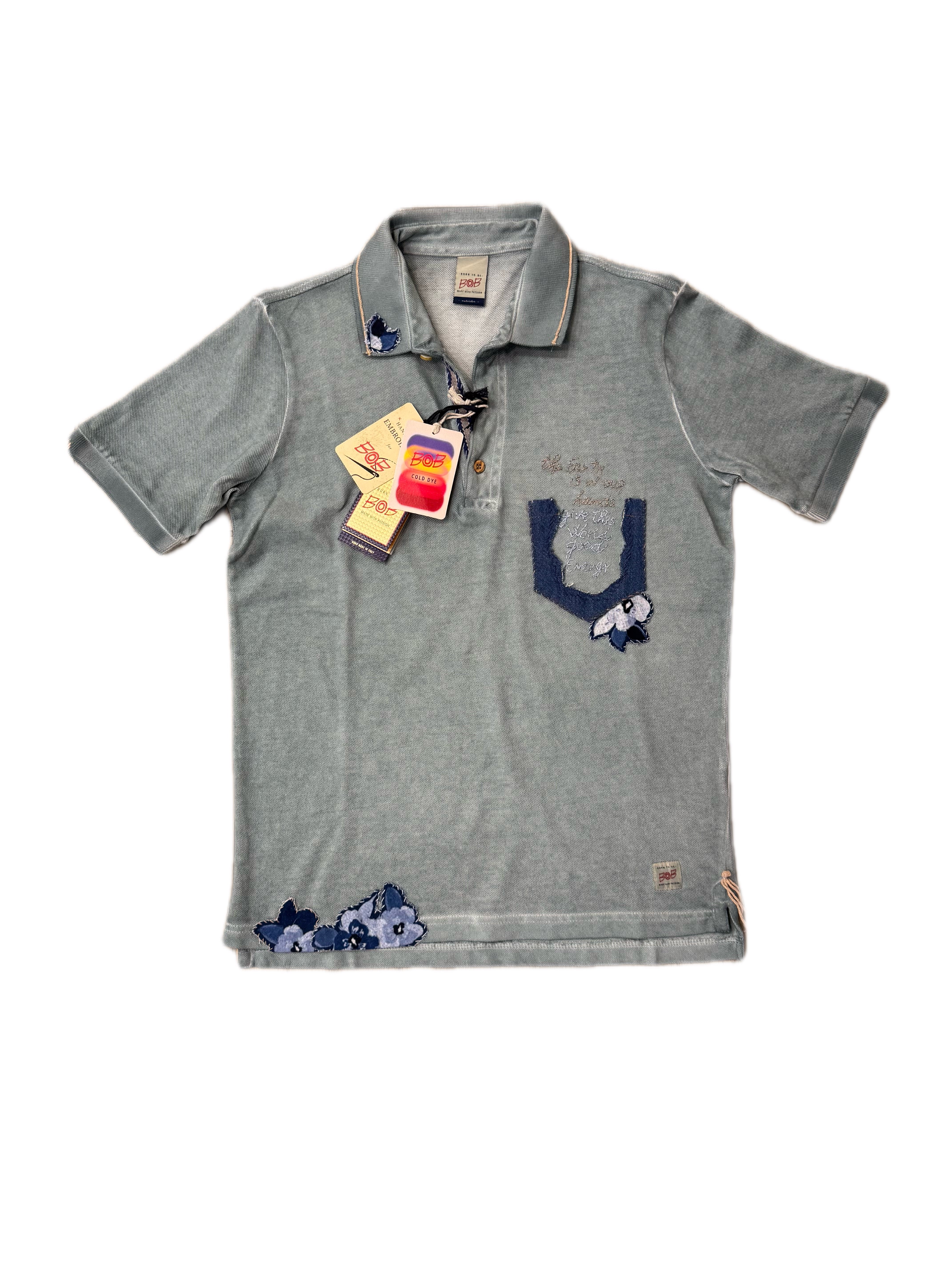 Polo BOB In Piquet Con Ricamo